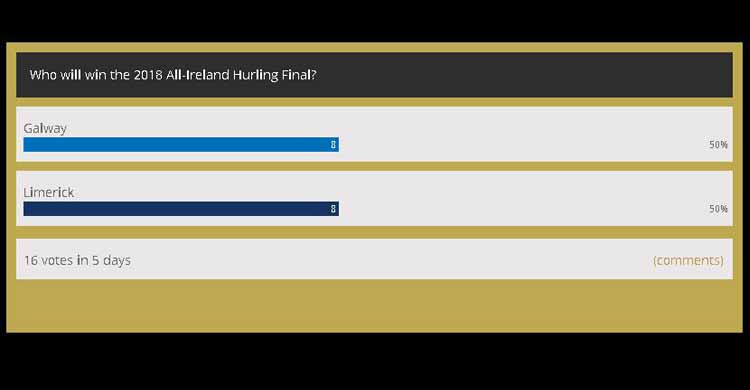 GAA Hurling championship Final Poll Results at Paul Geaney's Bar & Restaurant Dingle Wild Atlantic Way