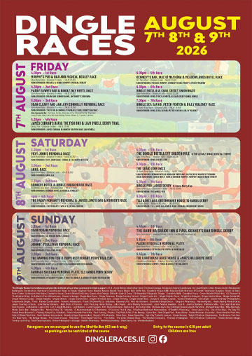Paul Geaney's Bar & Restaurant Dingle Wild Atlantic Way August Programme