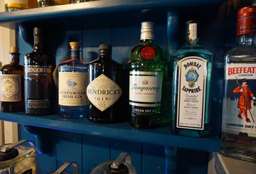 Selection of Gins at Paul Geaney's Bar & Restaurant Dingle